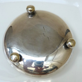 Pearce and Sons Leeds Art Deco glazen jampot in verzilverde houder