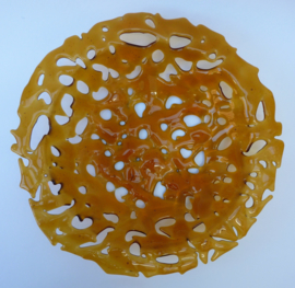 Art glass schaal Caramel