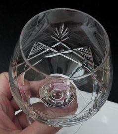 Geslepen kristallen cognac glazen 