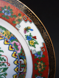 Chinese Rose Medallion porcelain plate Cultural Revolution