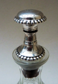 Biedermeier Dutch silver pour spout bottle stopper