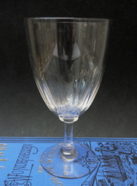 Wine glasses with facet cut bowl 19th century