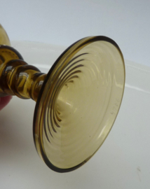 Jugendstil enamel painted rummer wine glass