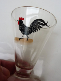 Art Deco liqueur glasses Black Rooster