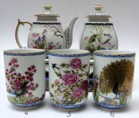 Franklin Mint Birds and Flowers Japanse theekom