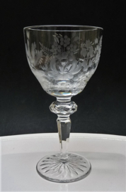 Victorian cut crystal wine glass