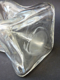 Engraved crystal decanter pinch bottle 19th century