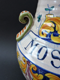 Deruta apothecary jar Mostada F