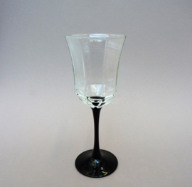 Luminarc France Octime wine glass black stem