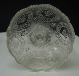 Antieke persglazen compote dessert coupe Medaliony stijl