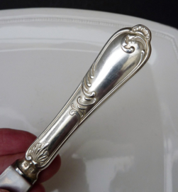 Silver plated Rococo style dessert knives