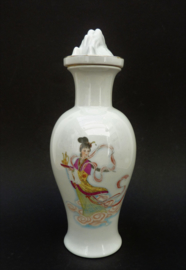 Chinese Dragon Head Trade Mark Hsiang Mei Shiew porcelain rice wine bottle Cultural Revolution