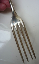 Verzilverde diner couverts Hollands Glad 19e eeuw