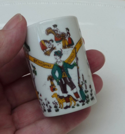 Four seasons porcelain schnapps bottle and cups Altenkunststadt Bavaria