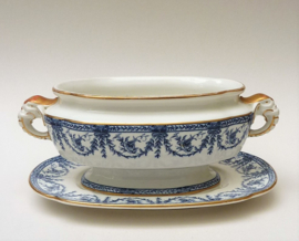 Royal Worcester Vitreous sauskom olifantenkoppen 19e eeuw