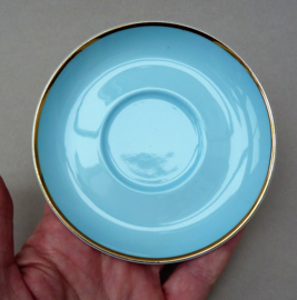 Mitterteich demitasse espresso kop en schotel baby blue met goud