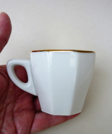 Apilco demitasse espresso kop en schotel wit met goud