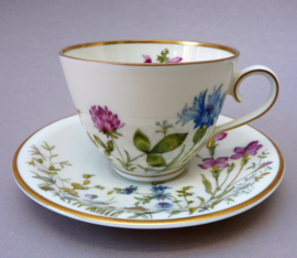 Krautheim bone china cup with saucer in flower pattern L