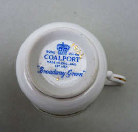 Coalport Broadway Green demitasse kopje