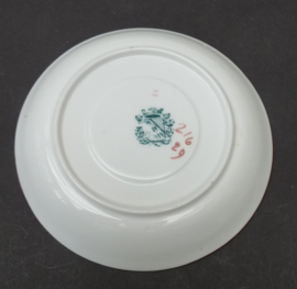 Sarreguemines Minton pattern 216 demitasse cup with saucer