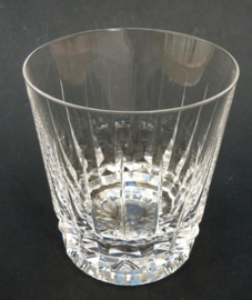 Double old fashioned crystal whisky glass with diamond pattern