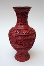 Chinese Cinnabar lacquer vase