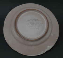 Solimene Vietri piatto Buon Ricordo La Scuderia Palermo 1983