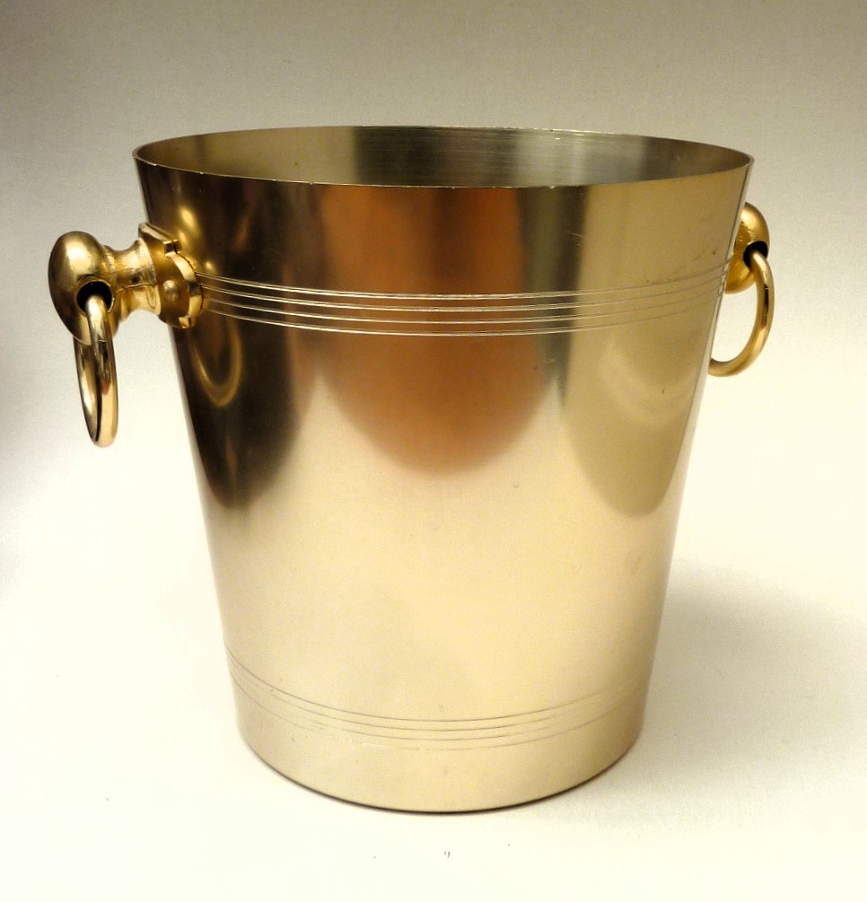 Monmousseau goudkleurige aluminium champagnekoeler