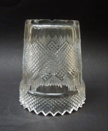 19th century diamond cut crystal vase