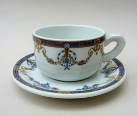 Limoges Marcel Chauvin bistroware cappuccino cup with saucer