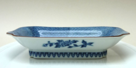 Japanese blue white rectangular bowl