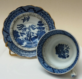 Blue Willow antique cup with saucer