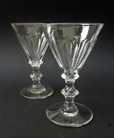 A pair of antique Dutch rummer glasses