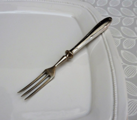 Crossband silver plated fruit fork