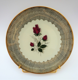 Mitterteich Mid Century breakfast trio gold with red roses