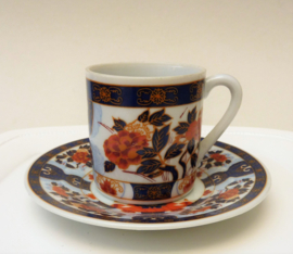 Japanse Imari stijl porseleinen demitasse espresso kop en schotel