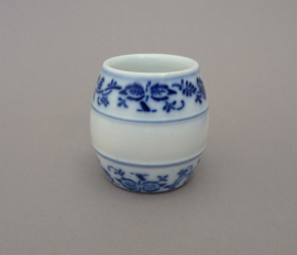 Antique Blue Onion porcelain flow blue nutmeg spice jar