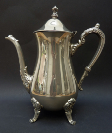 Chromed Rococo Louis XV style 1920s coffee pot