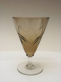 Art Deco cut crystal wine glasses