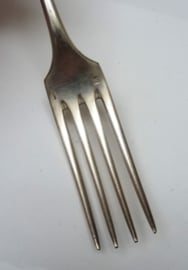 Christofle Baguette verzilverde dinervork 21 cm monogram