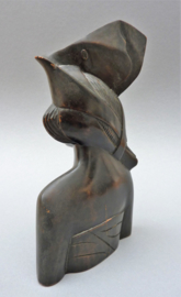 Art Deco Balinees houtsnijwerk buste Bruid