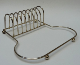 Silver plated toast rack with Pate Foie gras plate