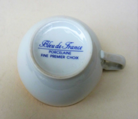 Bleu de France Josephine de Beauharnais porcelain cup with saucer