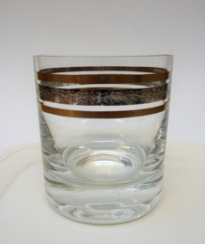 Old Fashioned whisky tumbler goud zilver band