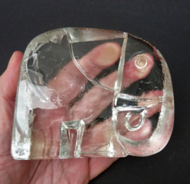 Scandinavische Art Glass presse papier Olifant