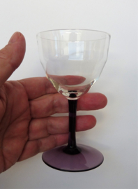 Kristalunie paars wijnglas Logos