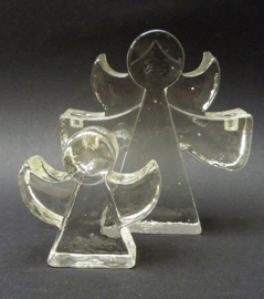Wiesenthal Glashutte small seventies glass Christmas Angel candle holder