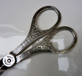 Grasoli silver plated scissor model ice tongs