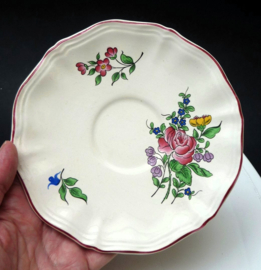 K & G Luneville Old Strasbourg faience kop en schotel thema Roos