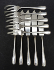 English EPNS silver plated fish cutlery for 5